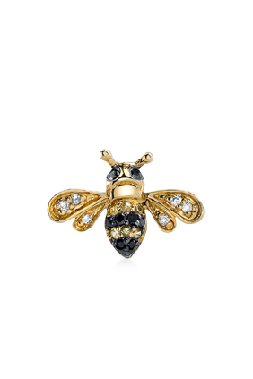 Diamond Mini Bee Single Stud Earring